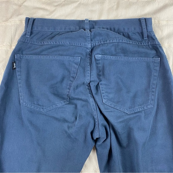 STUSSY Cropped Pants Women' Size Small 28x28 Straight Leg 100% Cotton Blue - Picture 7 of 15